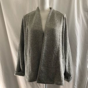 Large Madewell Miles Sweater Jacket Woven Gray